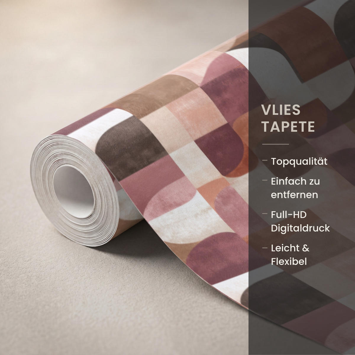 TAPETE - Geometrie - Modern - Retro - 100x260 cm - Multicolor, Papier (100/260cm) - OnlyWow