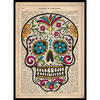 POSTER Skull Mexicana-Farben. A4 Rahmenlos - Klar, Papier (29.7/5/21cm) - Nacnic