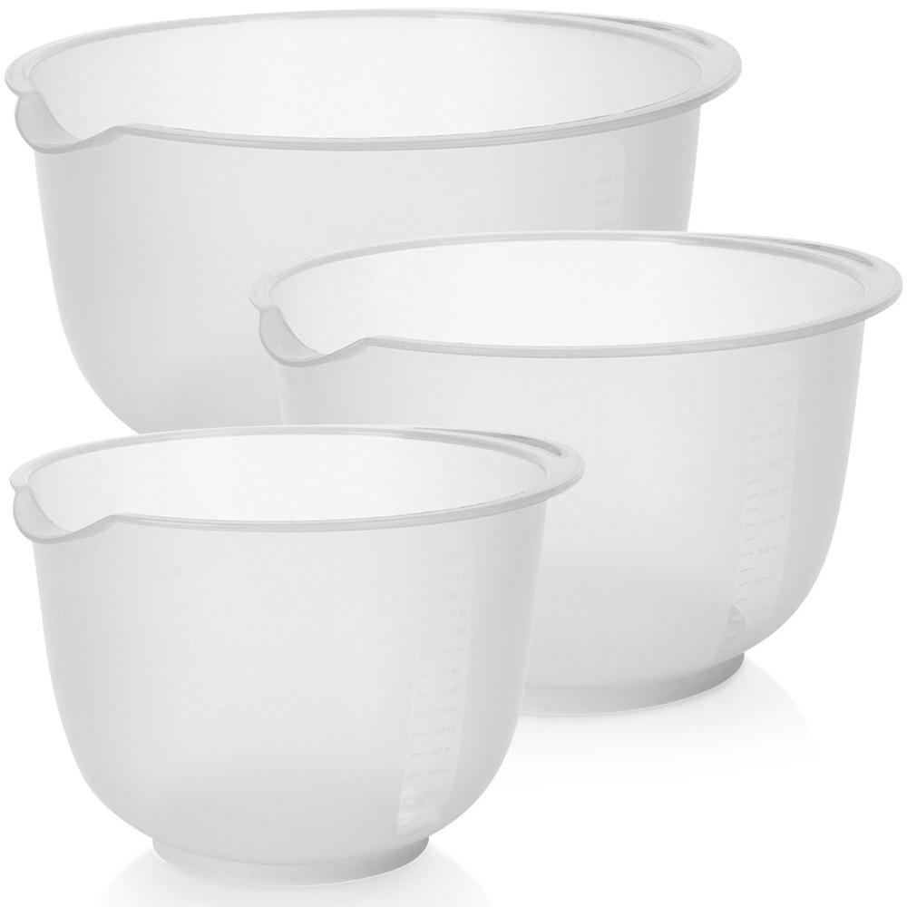 KÜCHENRÜHRSCHÜSSEL Mehrfarbig 3 Stück - Transparent, Kunststoff (22/22/16cm) - Excellent Houseware