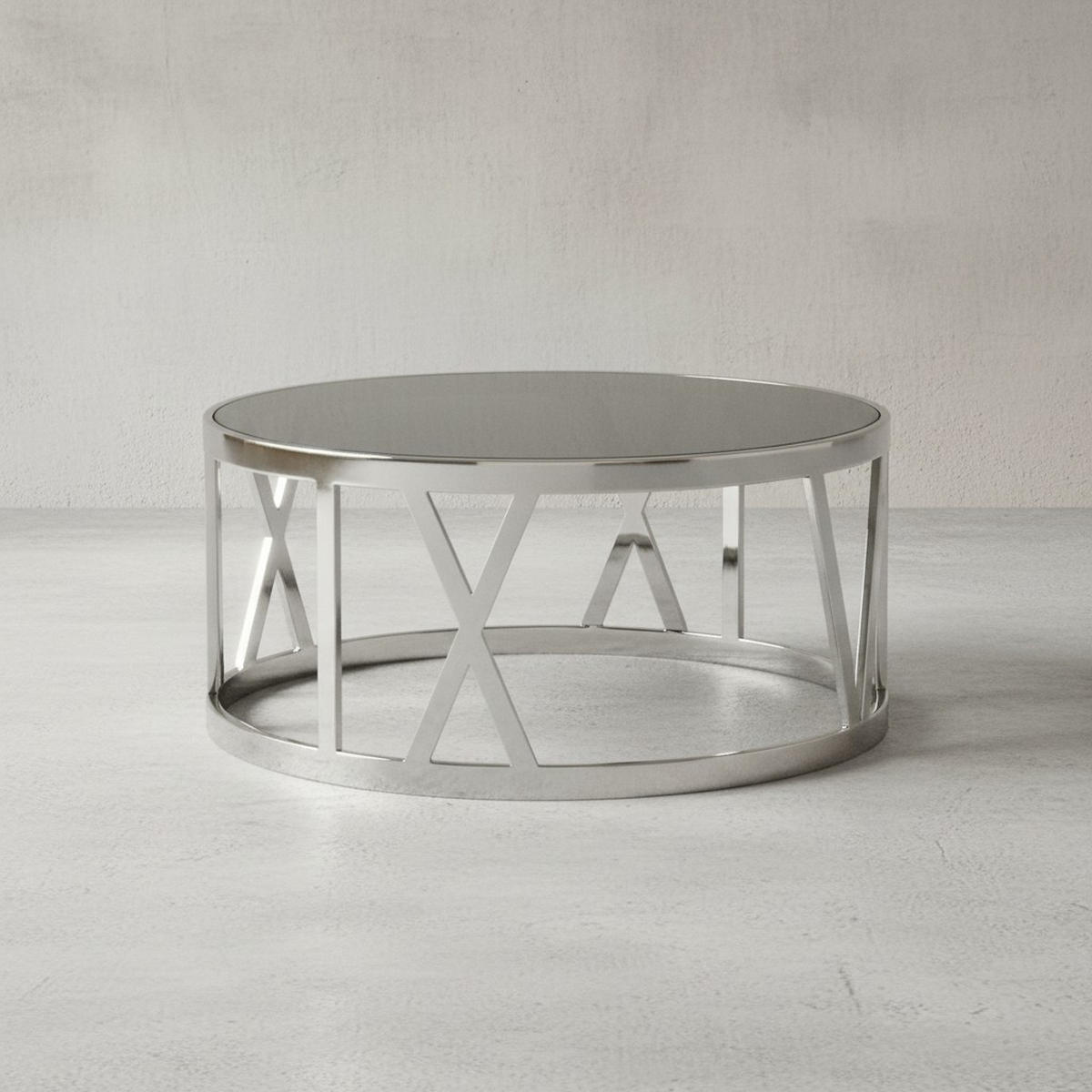 COUCHTISCH mit Glasplatte, Metallgestell, handgefertigt, Belastbarkeit 20 kg, Silber 60x60x30 cm - Silberfarben, Glas/Metall (60/60/30cm) - KADIMA DESIGN