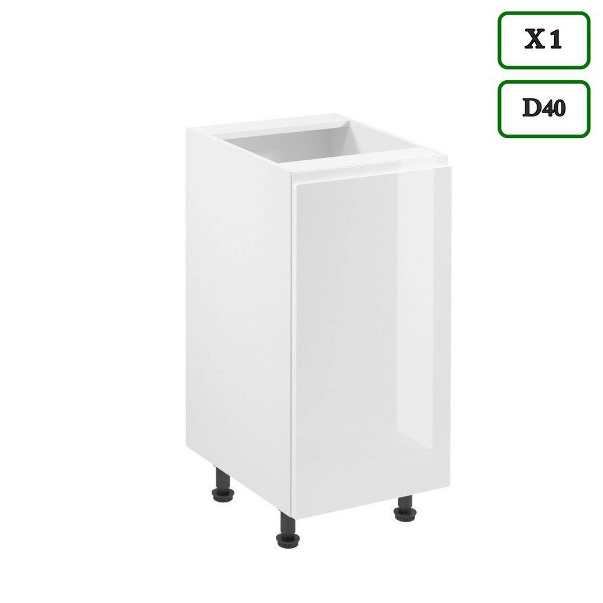 KÜCHENZEILE 320 cm – Aspen K91-M320 - in Weiß/Hochglanz - Weiß, Holzwerkstoff (320/212/60cm)