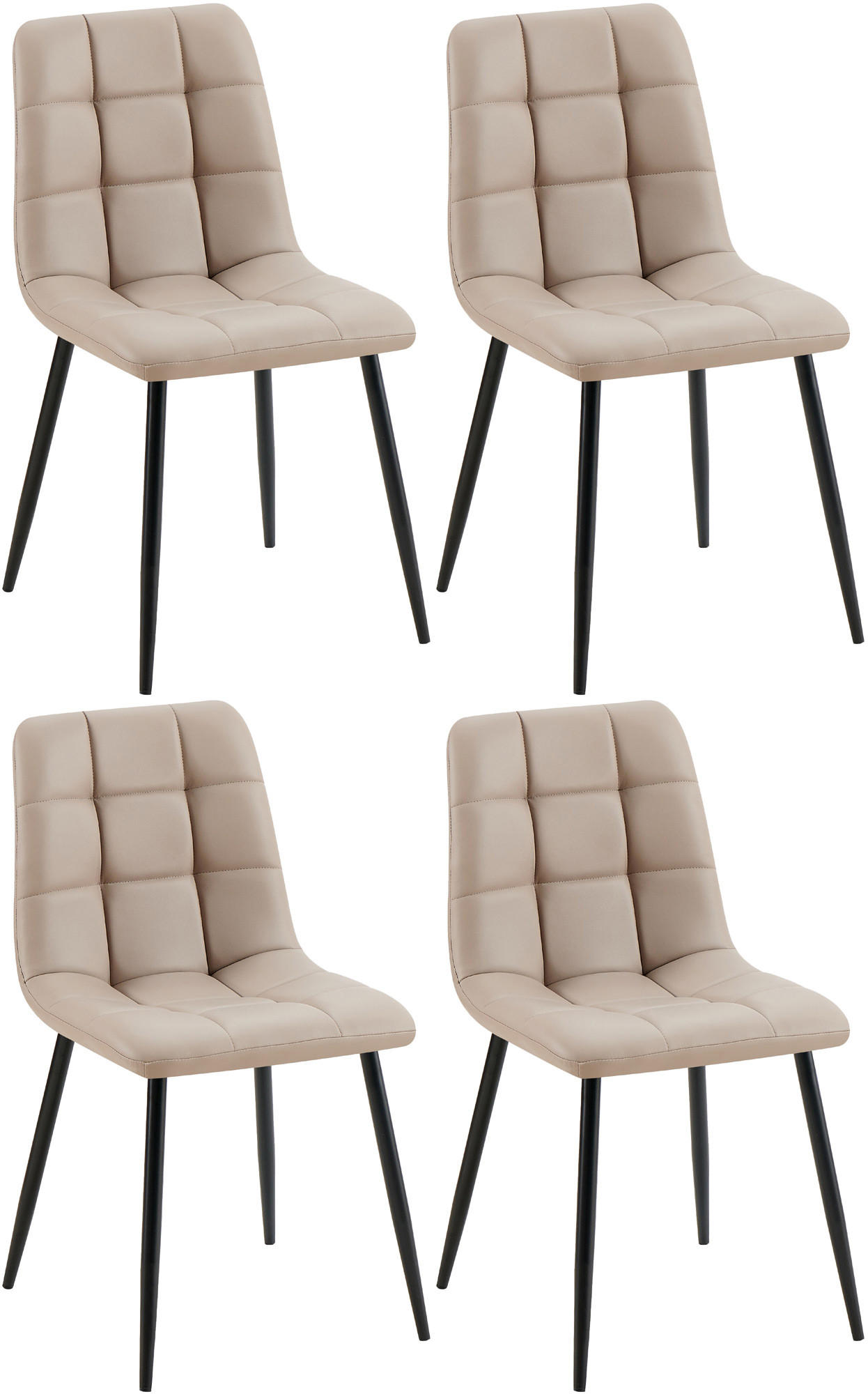 Deluke Esszimmerstuhl Taupe 45x84x55 cm