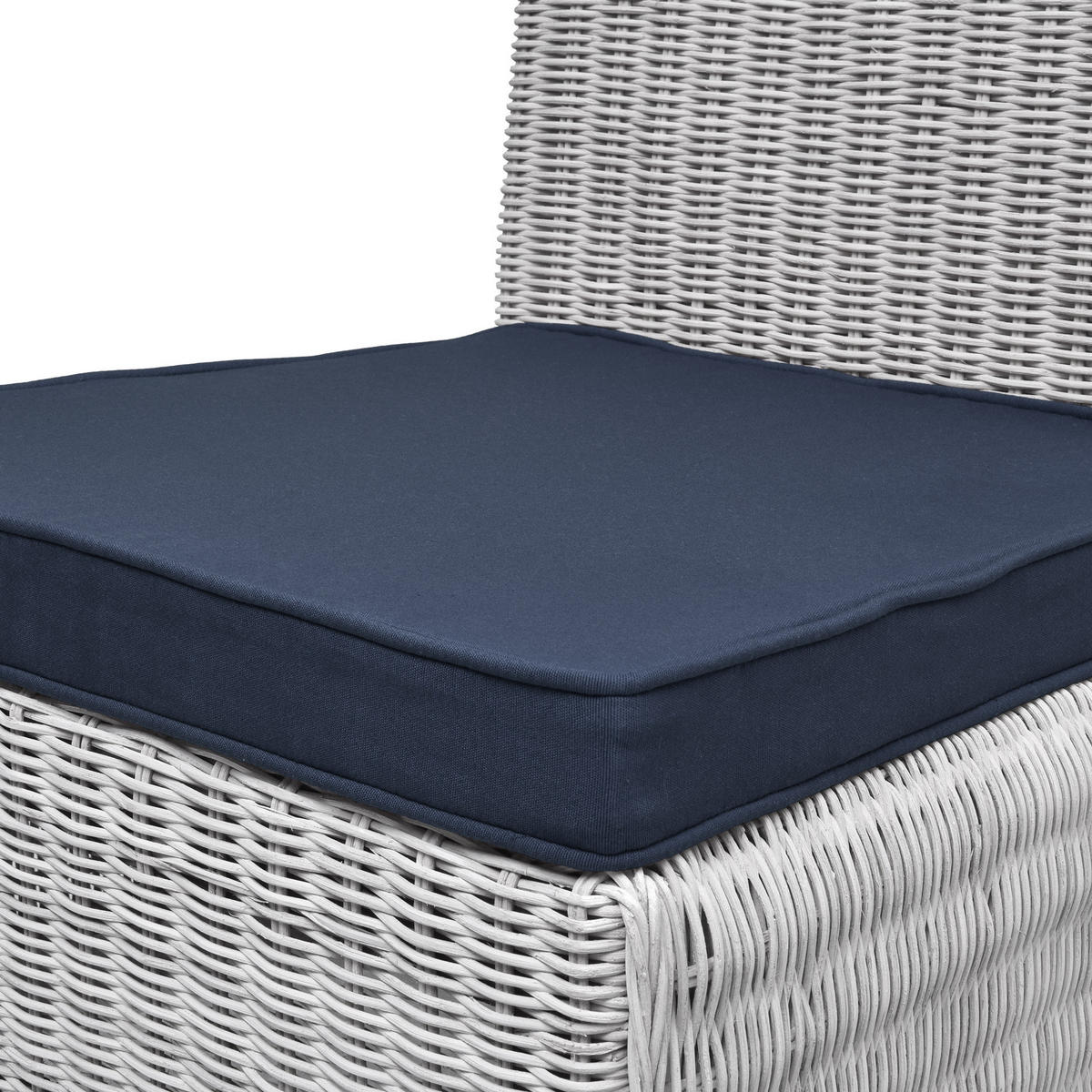 STUHLKISSEN Loft SK 45/40/5 cm Dunkelblau 4tlg - Dunkelblau, Textil (40/45cm) - Beautissu 
