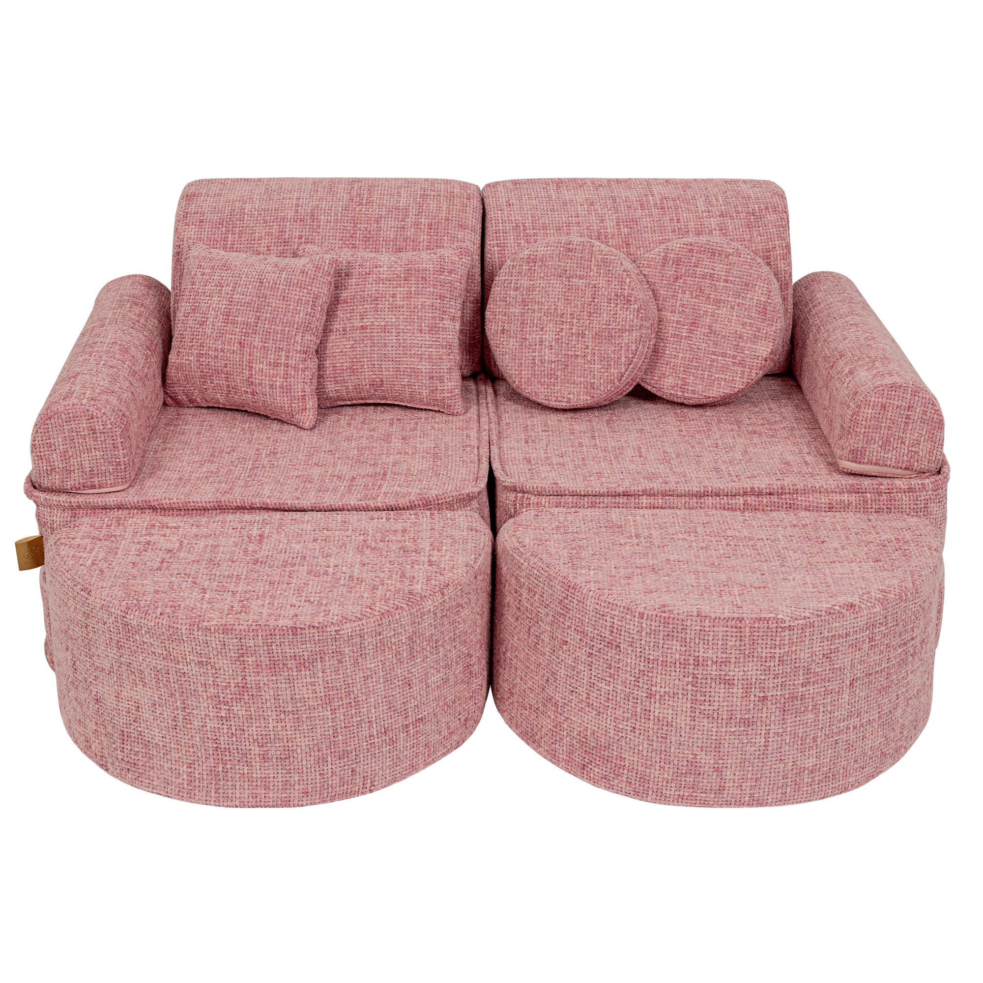 KINDERSOFA, Pocket Max, Tangle, Bonbonrosa - Roségold, Textil (120/25/60cm) - MeowBaby