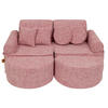 KINDERSOFA, Pocket Max, Tangle, Bonbonrosa - Roségold, Textil (120/25/60cm) - MeowBaby