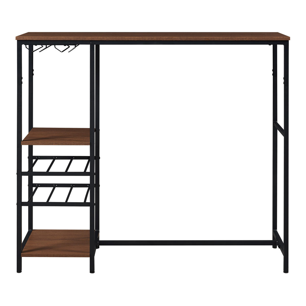 BARTISCH Stjørdal - Walnussfarben/Schwarz, Holzwerkstoff/Metall (120/105/40cm) - [en.casa]