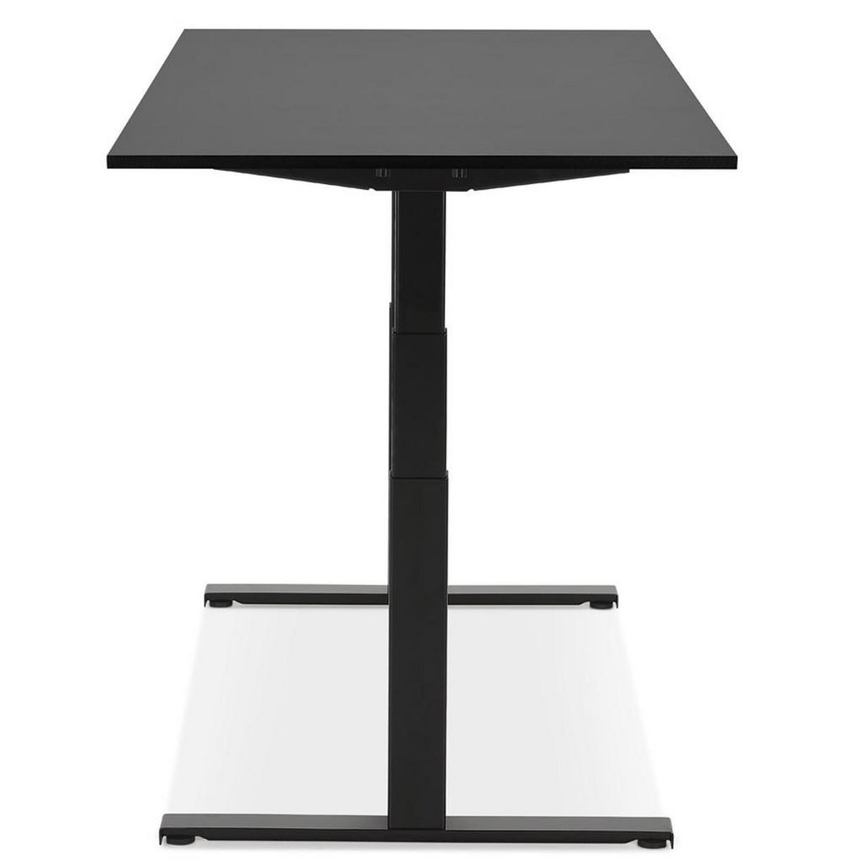 SCHREIBTISCH Höhenverstellbar Elektrisch Ergonomisch XARIX, Schwarz 160x80x127 cm - Schwarz, Holzwerkstoff/Metall (80/160/127cm) - KADIMA DESIGN