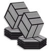 AKUSTIKPANEEL Hexagon Grau 10 Stück - Grau, Holz (30/26/2cm) - Homestyle4u