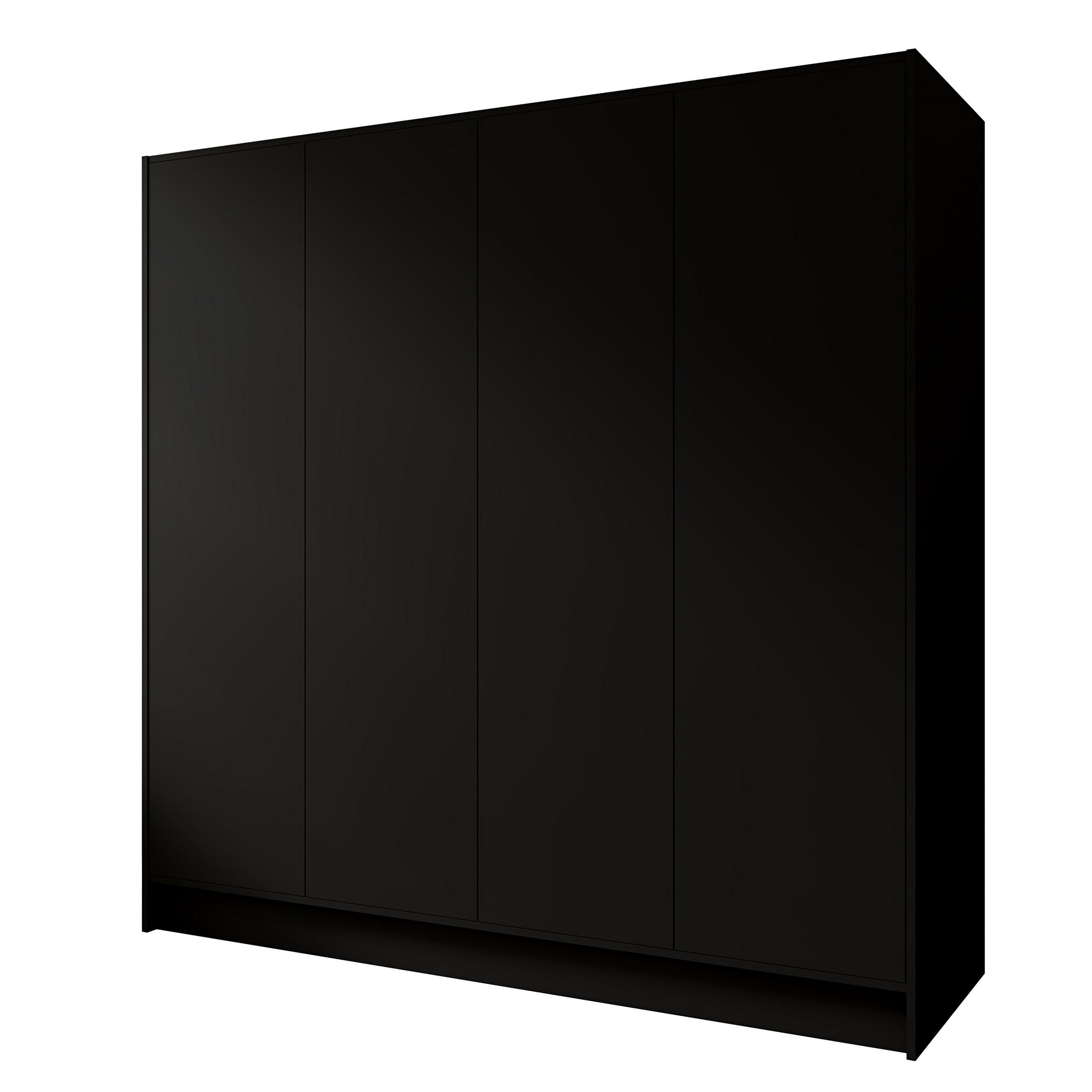 AN Furniture Store Drehtürenschrank Schwarz 200x200x51 cm