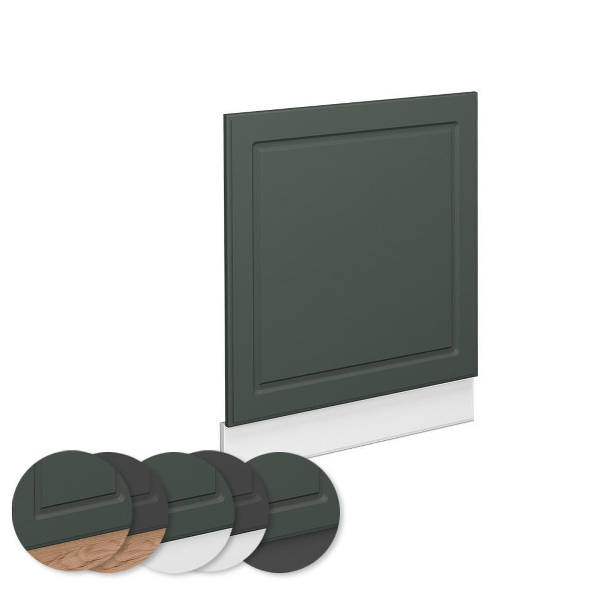 FRONTBLENDE Fame-Line Grün-Gold Landhaus 60 cm, AP Marmor - Weiß/Grün, Holzwerkstoff (60/67.4/1.6cm) - Vicco