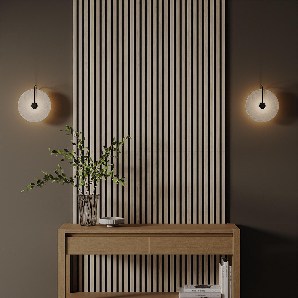 AKUSTICKÝ PANEL Akustikpaneel Hnědá - hnědá, kompozitní dřevo (120/40/1.8cm) - Vicco