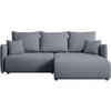 ECKSCHLAFSOFA Henry Mini grau rechts - Schwarz/Grau, Kunststoff/Textil (221/153cm) - Beautysofa