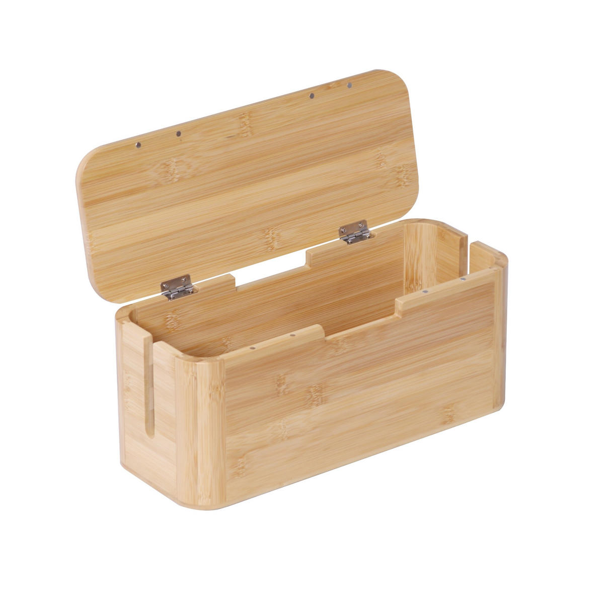 KABELBOX - Hellbraun, Holz/Metall (13.5/34/14.5cm) - Relaxdays
