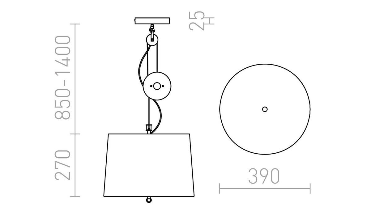 PENDELLEUCHTE LEVITA Weiß 15 W - Weiß, Metall (30/30/120cm) - Rendl
