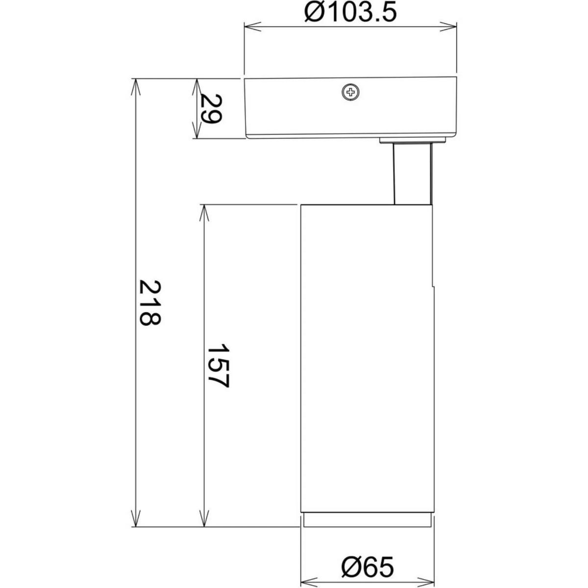 DECKENSTRAHLER Lucea - Schwarz/Weiß, Metall (3.25/3.25/21.8cm) - click-licht