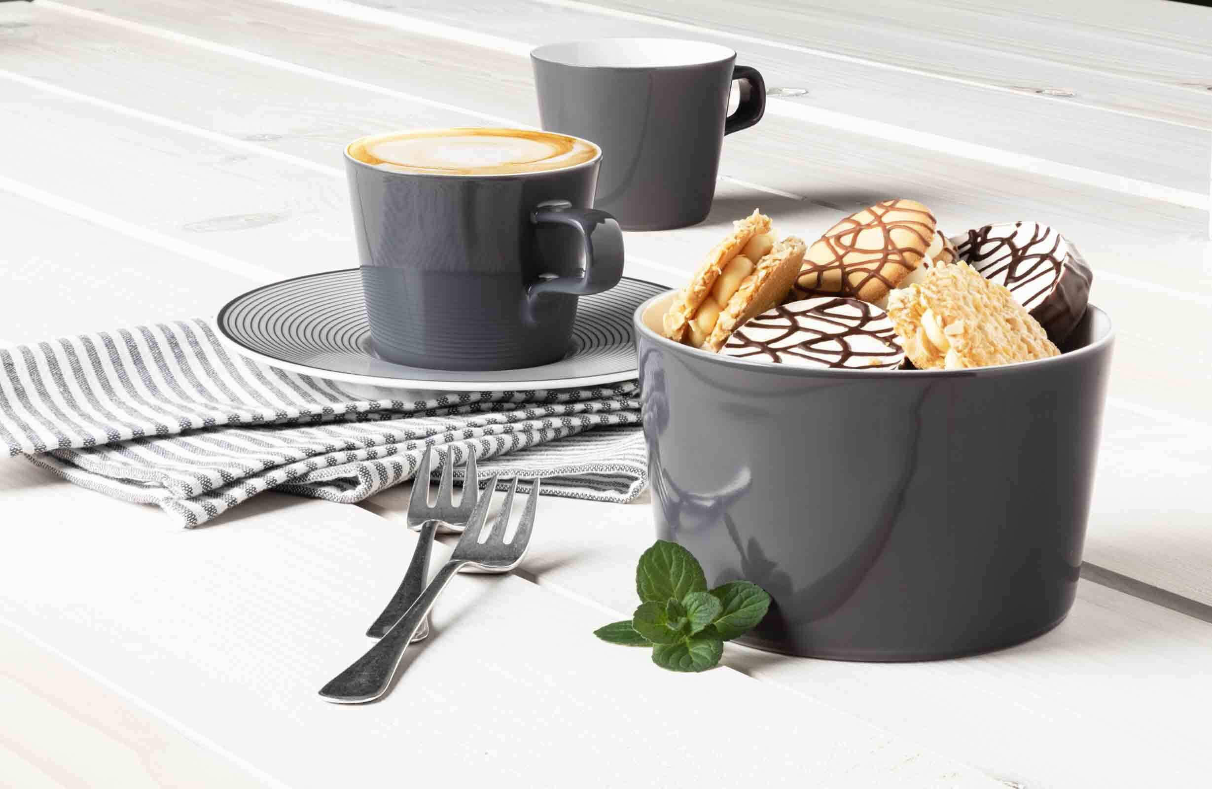 KOMBI-UNTERTASSEN No Limits Moments weiß-grau ø 17,7 cm 6er Set - Weiß/Grau, Keramik (17.7cm) - Seltmann Weiden