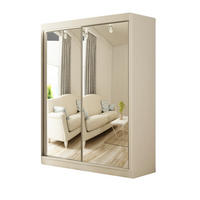 SCHWEBETÜRENSCHRANK Elsa 150 cm mit Spiegel 2-türig, weiß - Weiß, Kunststoff (150/215/61cm) - Margaret Hadas24