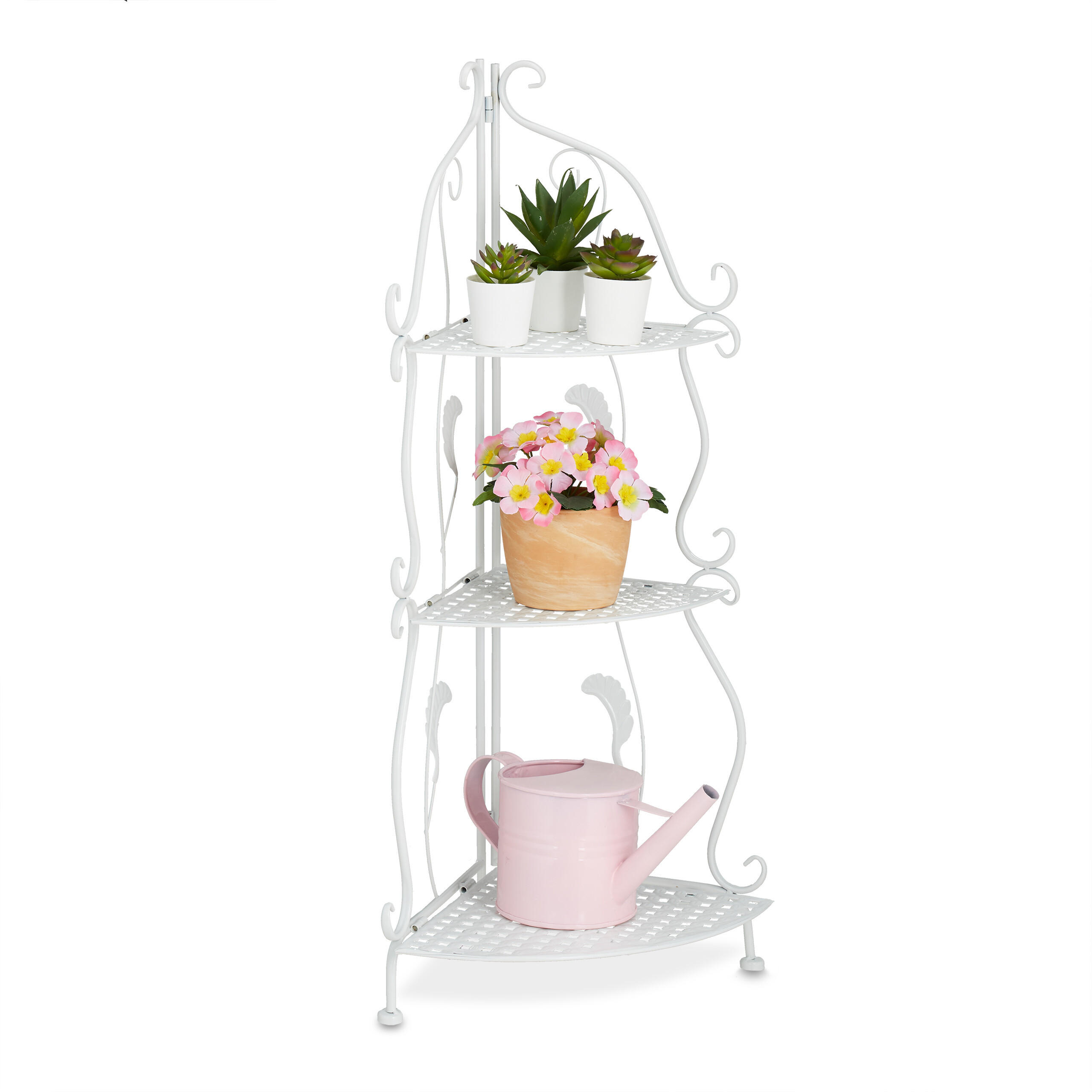 ECKREGAL - Weiß, Kunststoff/Metall (30/82.5/30cm) - Relaxdays