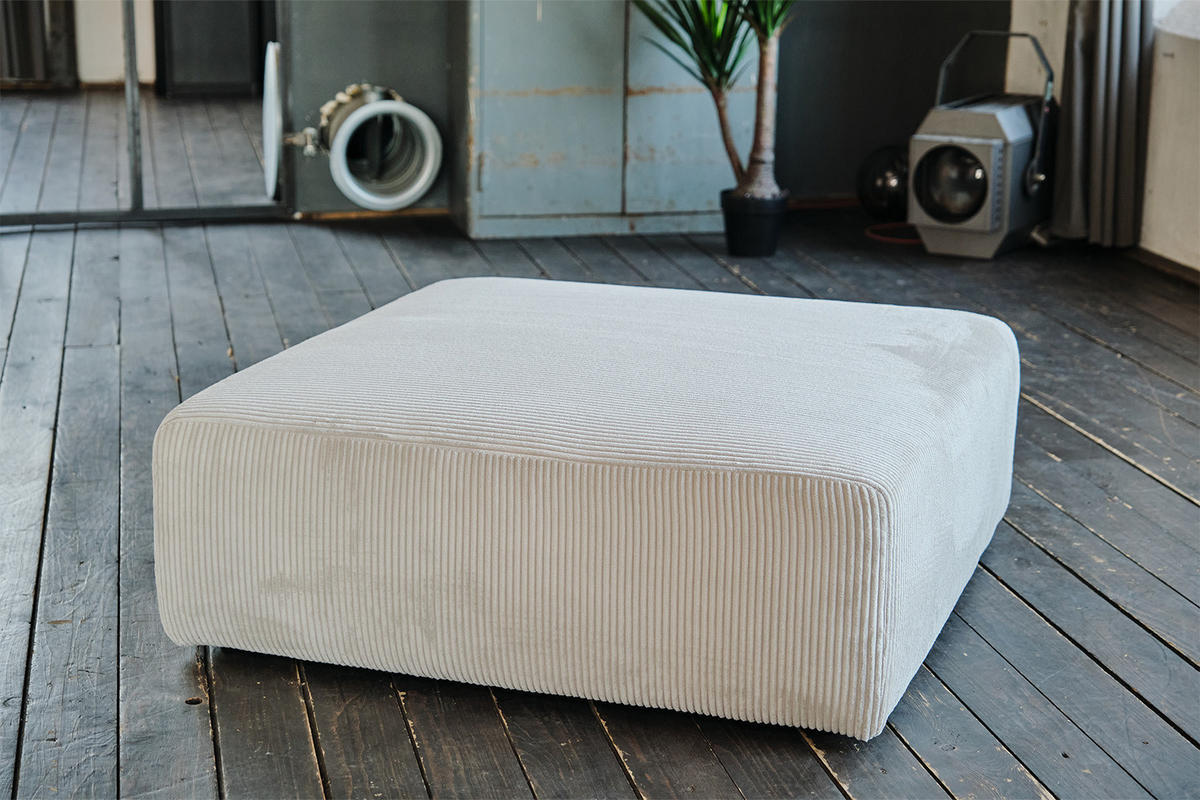 MODULSOFA WIOLO SOFT 5 MODULE 5 KISSEN Hellgrau Cord - Hellgrau/Schwarz, Kunststoff/Textil (333/84/222cm) - KAWOLA