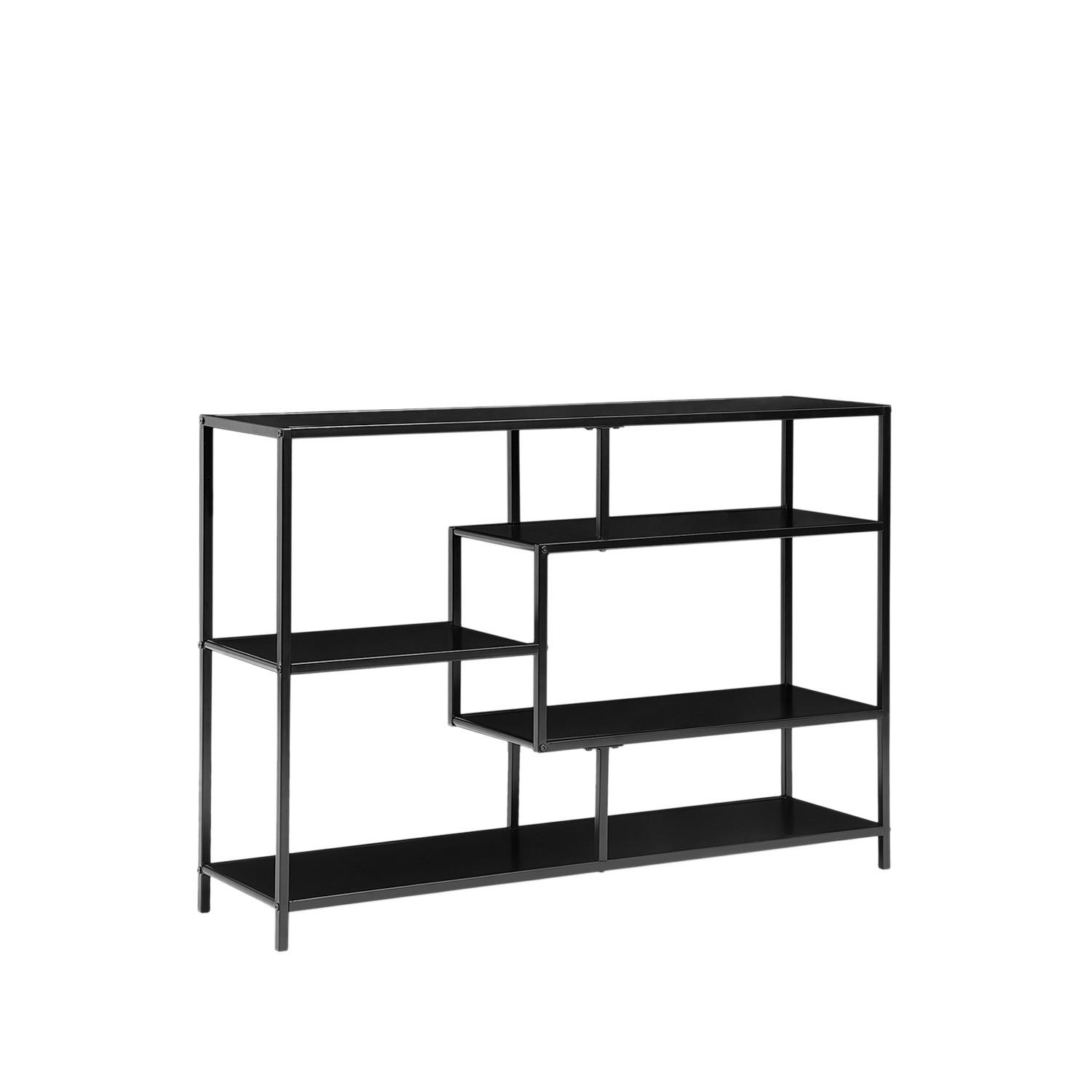 BÜCHERREGAL Ewan Schwarz 114 cm x 78 cm - Schwarz, Metall (114/78/30cm) - Klast Home