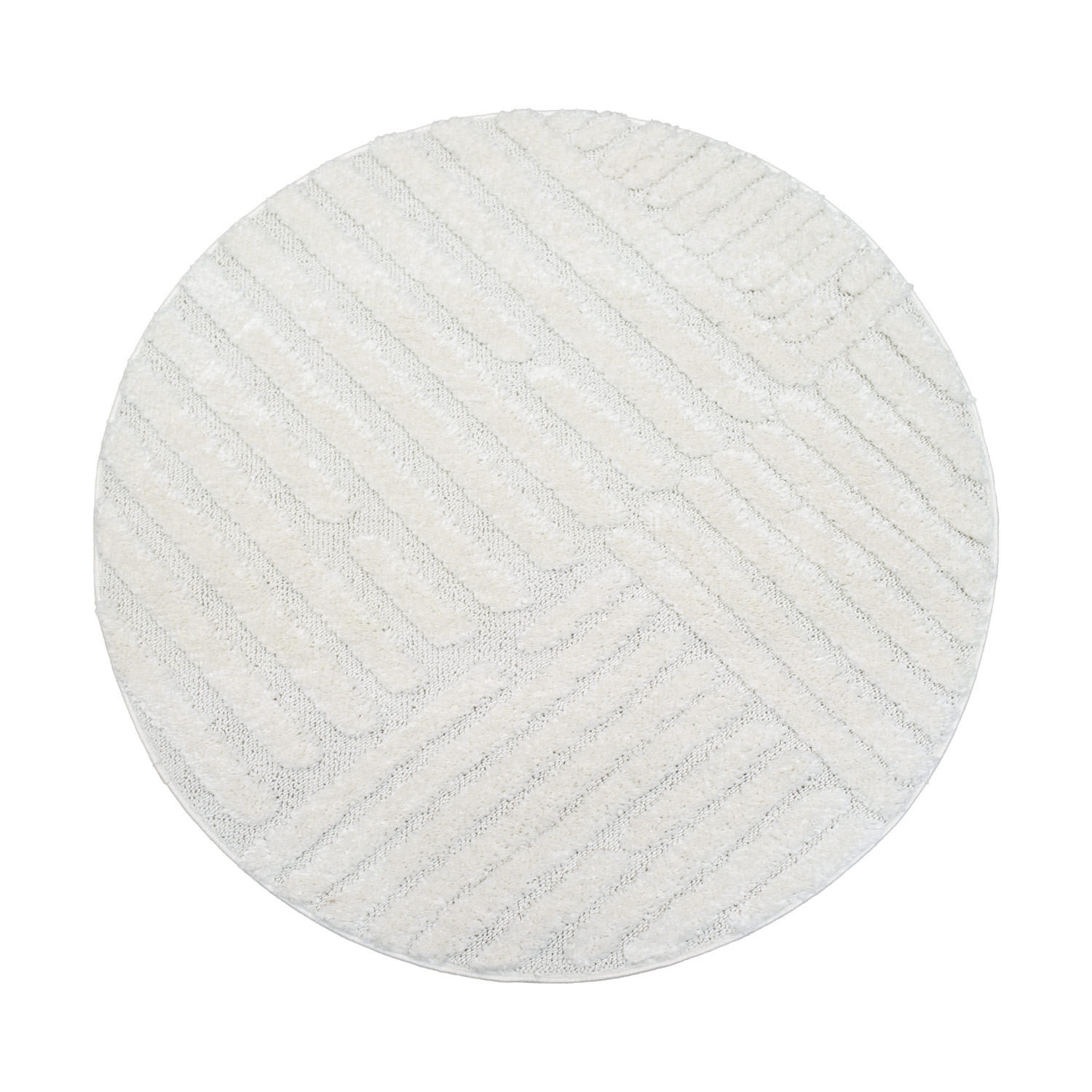 HOCHFLOR-TEPPICH Focus 749 Creme 200 cm rund - Creme, Textil (200/200cm) - carpet city