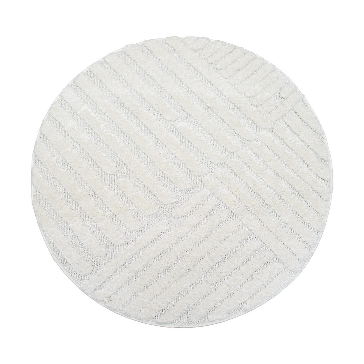 HOCHFLOR-TEPPICH Focus 749 Creme 200 cm rund - Creme, Textil (200/200cm) - carpet city