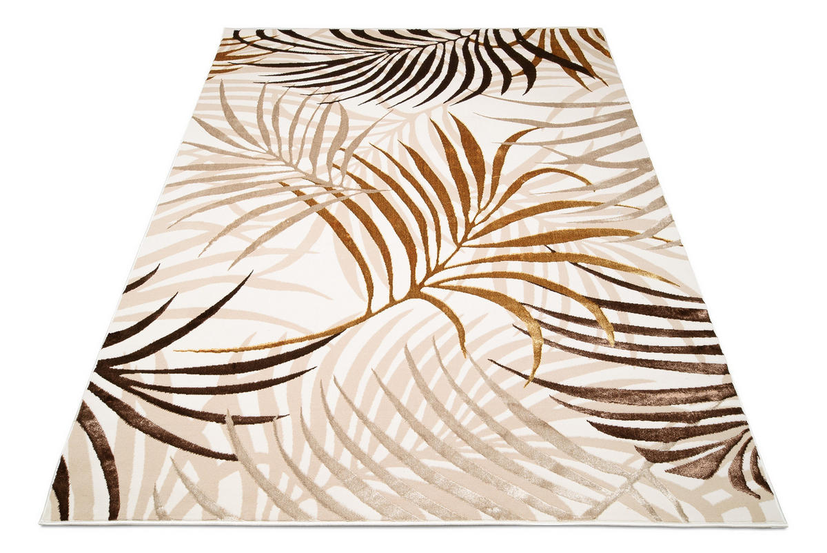 TEPPICH GOLDEN Creme Braun 200/300 cm - Creme/Braun, Kunststoff (200/300cm) - Tapiso