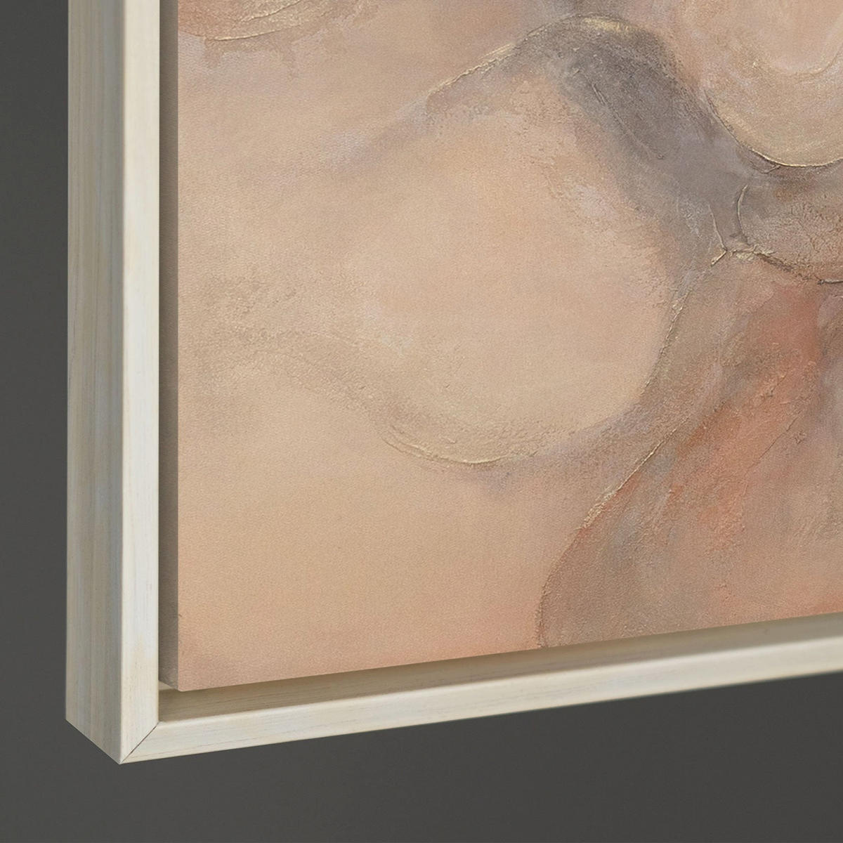 GEMÄLDE Echo der Flammen Schattenfugenrahmen Beige 140x100 cm - Beige, Holz (140/100cm) - YS-art gallery