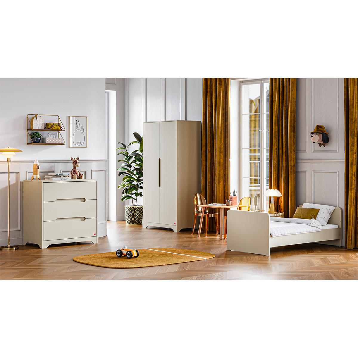 SCHRANK 2 Türen Ova Beige - Beige, Holzwerkstoff (88.5/179.5/52cm) - Petits-meubles