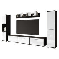 WOHNWAND Bogota XL - Silberfarben/Grau, Holzwerkstoff/Kunststoff (180/30/31cm) - MIRJAN24