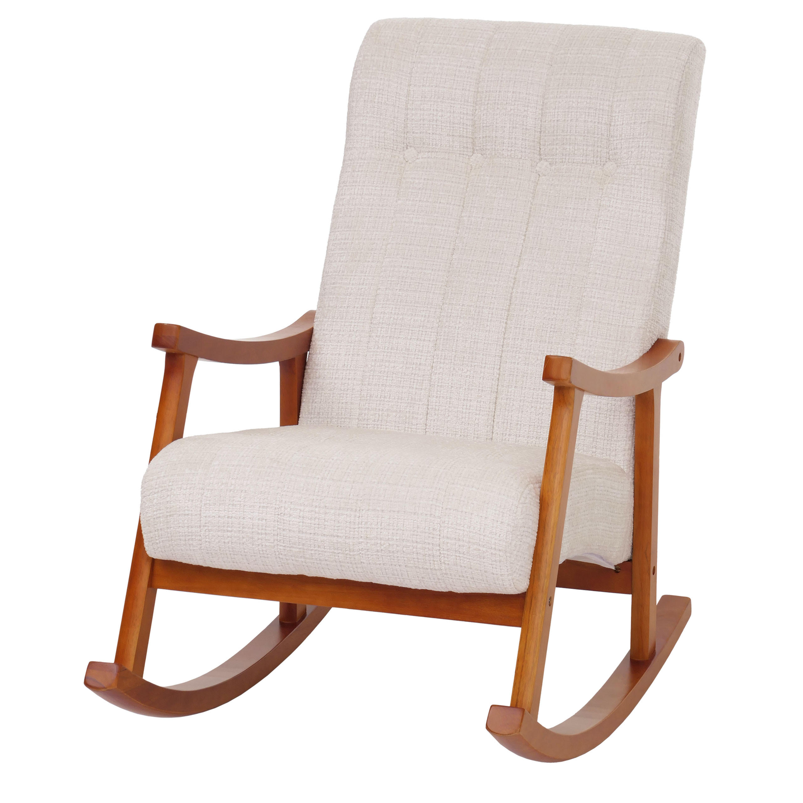 SCHAUKELSTUHL Cremeweiß - Weiß, Textil (64/97/85cm) - MCW