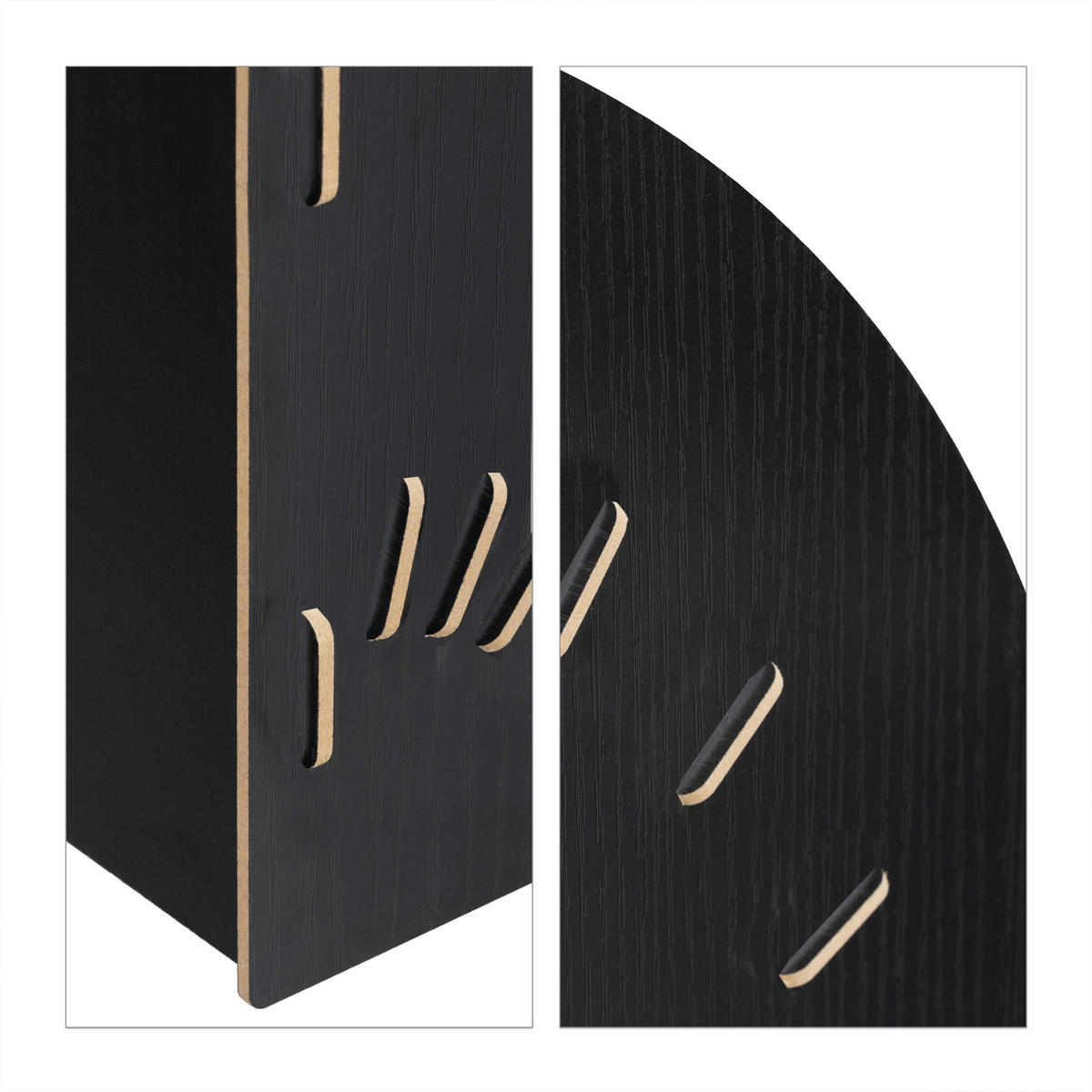 ULOŽENIE dokumentov - čierna, kompozitné drevo (34/27/27cm) - Relaxdays