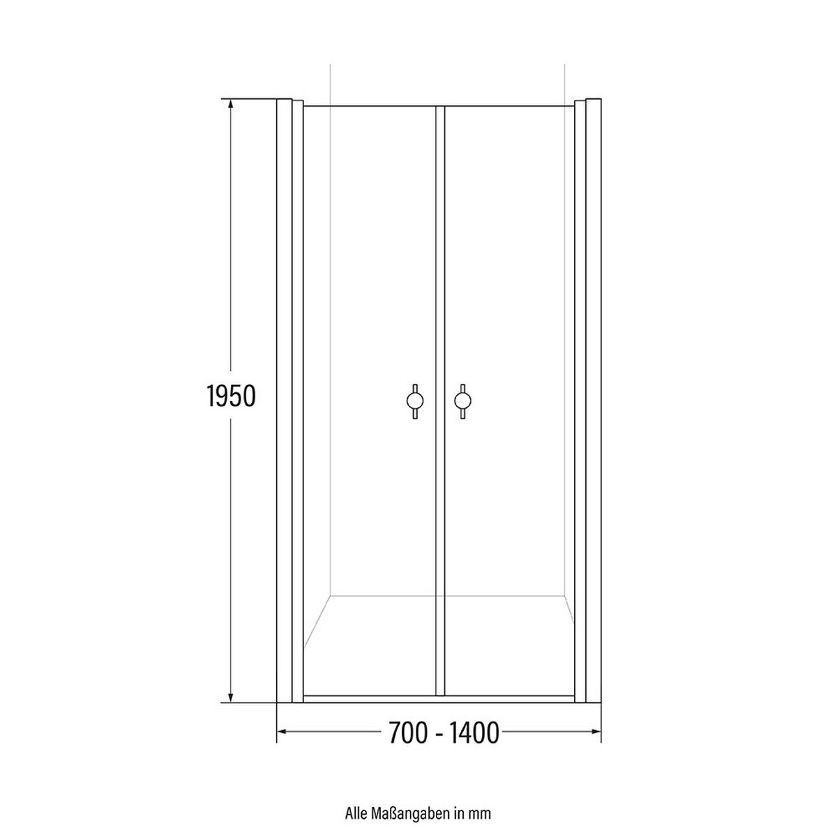 PENDELTÜR LAVEA - 80 cm - Silberfarben, Glas/Metall (80/195cm) - Home Deluxe