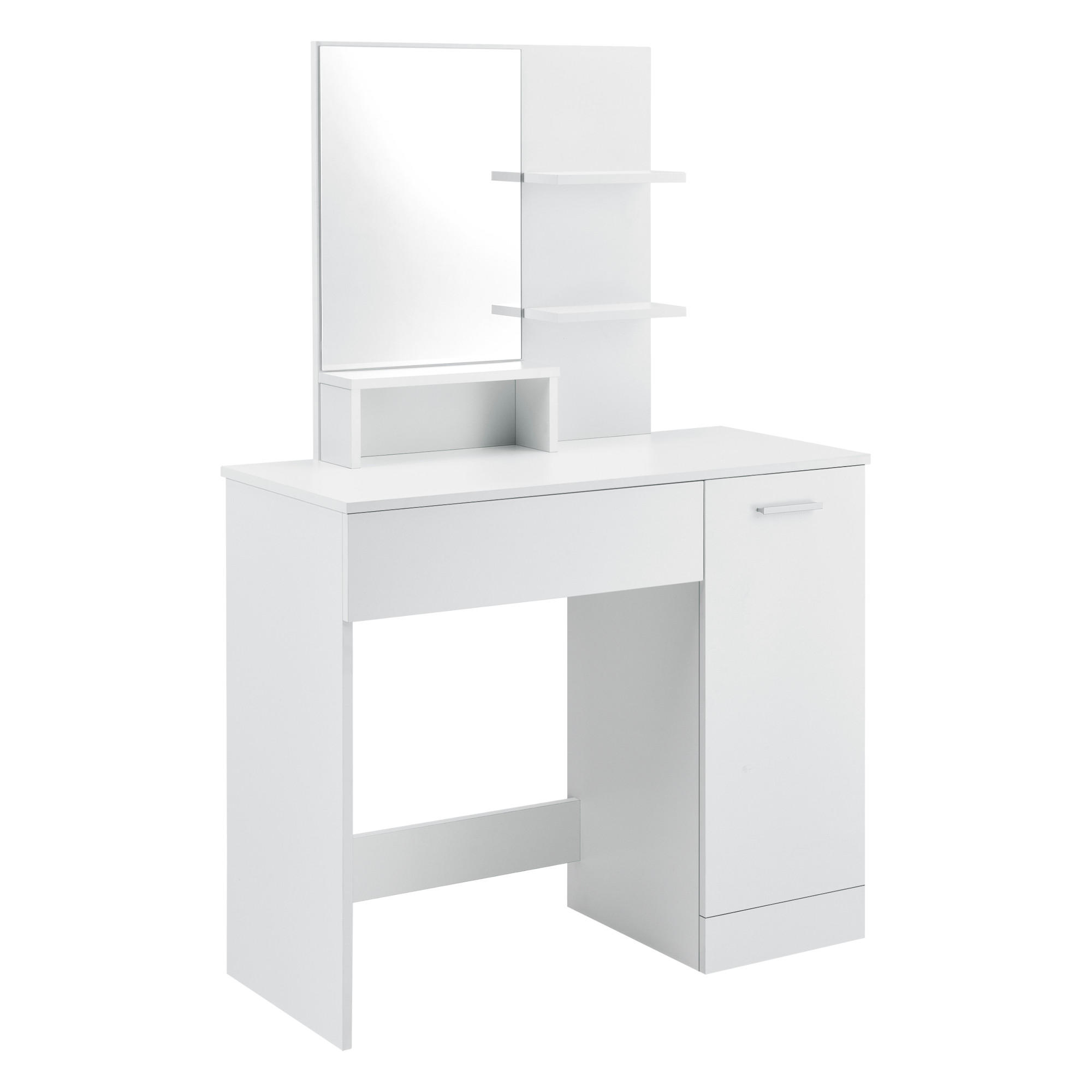 SCHMINKTISCH Krugersdorp - Weiß, Holzwerkstoff (90/138/38cm) - [en.casa]