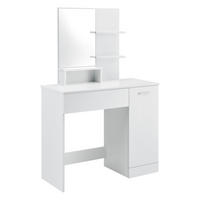 SCHMINKTISCH Krugersdorp - Weiß, Holzwerkstoff (90/138/38cm) - [en.casa]