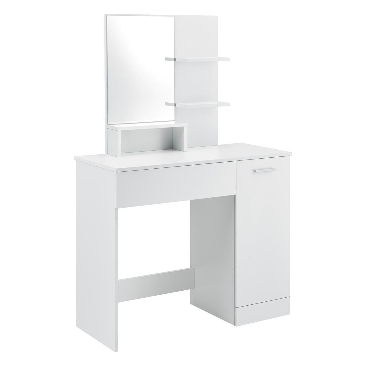 SCHMINKTISCH Krugersdorp - Weiß, Holzwerkstoff (90/138/38cm) - [en.casa]