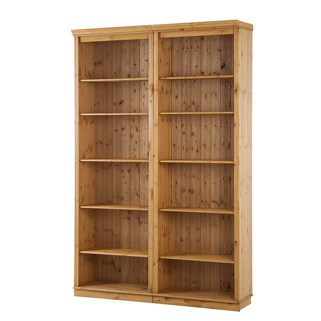 REGALWAND - Kiefer massiv, Typ A - Kieferfarben, Holz (148/223/37cm) - home24