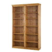 REGALWAND - Kiefer massiv, Typ A - Kieferfarben, Holz (148/223/37cm) - home24