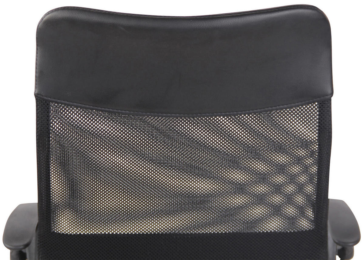 DREHSTUHL Microfaser schwarz - Chromfarben/Schwarz, Kunststoff/Textil (60/108/64cm) - CLP