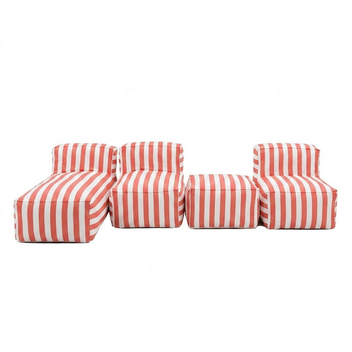 GARTENLOUNGE-SET SOFT SET 3 Orange - Orange, Textil - Muffo