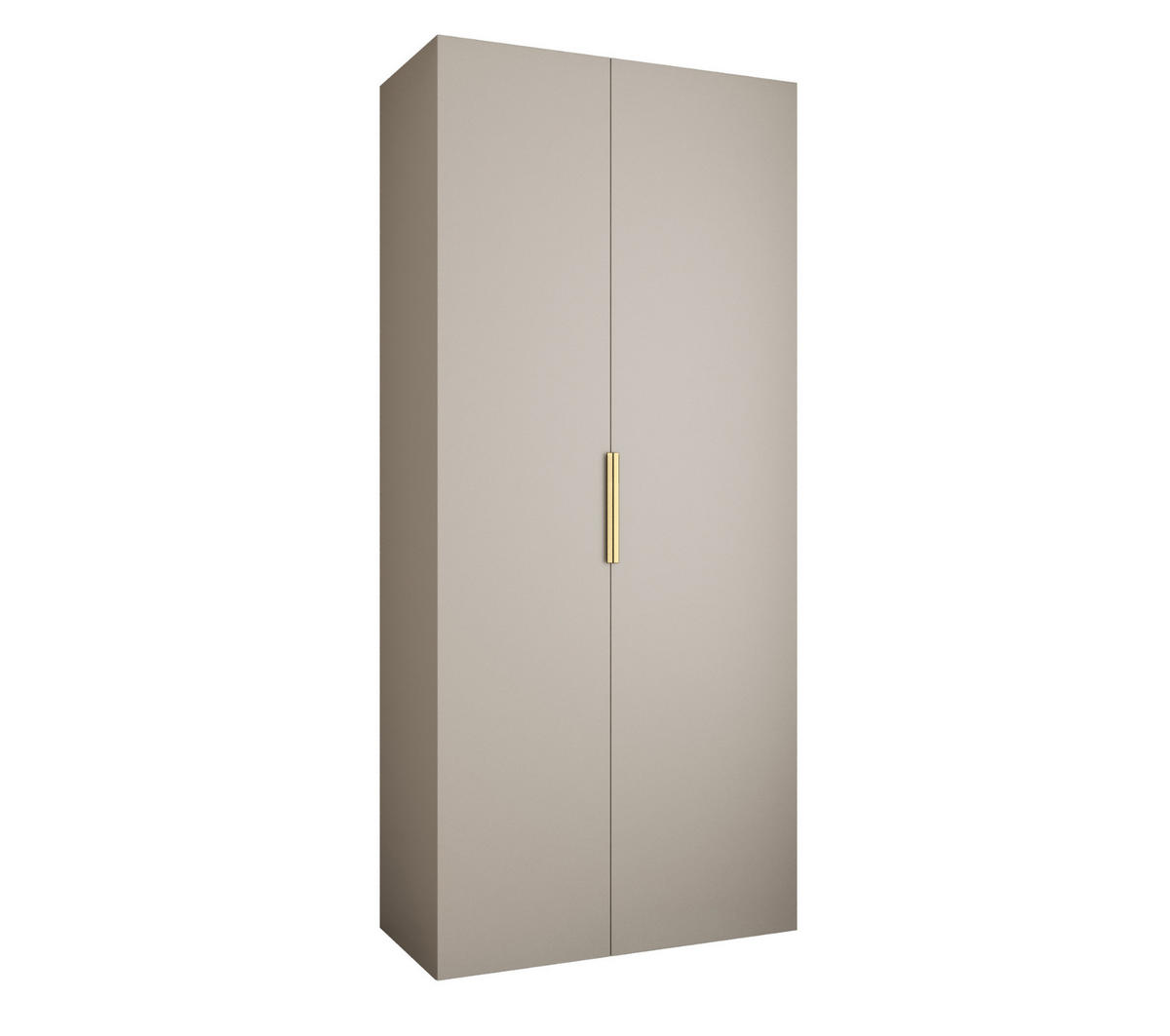 DREHTÜRENSCHRANK 245,5/110/50 2-türig - Kaschmir/Goldfarben, Holz/Metall (110/245.5/50cm) - Abiks Möbel