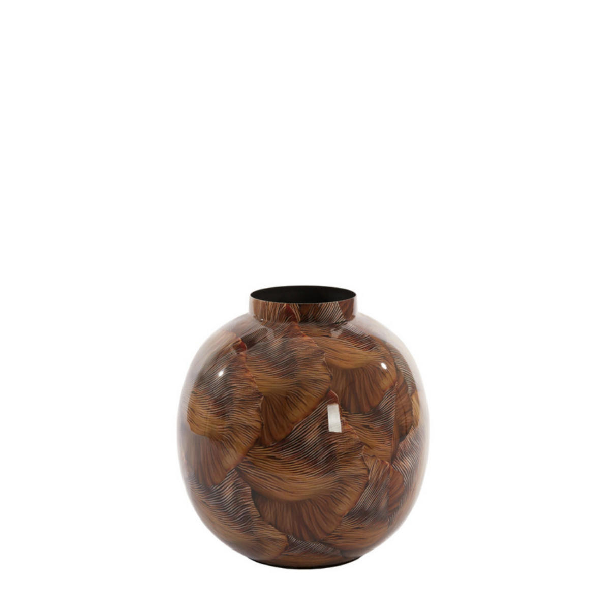 VASE Milos - Braun - 26/26/27 cm - Braun, Metall (27cm) - Light & Living
