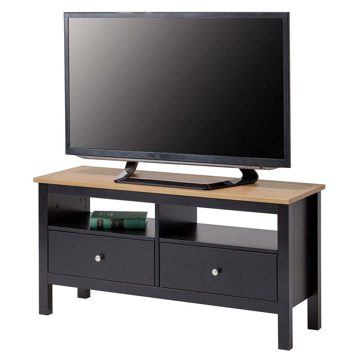 KOMMODE Massivholz 37/110/55 cm - Schwarz, Holz (110/55/37cm) - hagge home