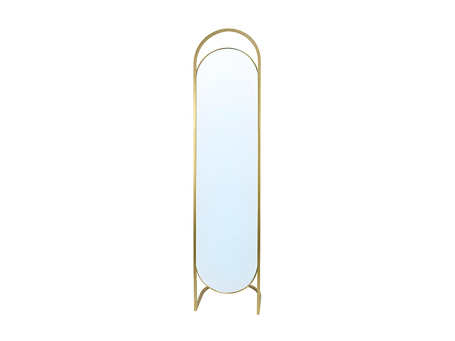 STANDSPIEGEL mit Füßen - 41 cm x 44 cm - metall - goldfarben Zineb - Goldfarben, Metall (41/171/44cm) - Vente-Unique