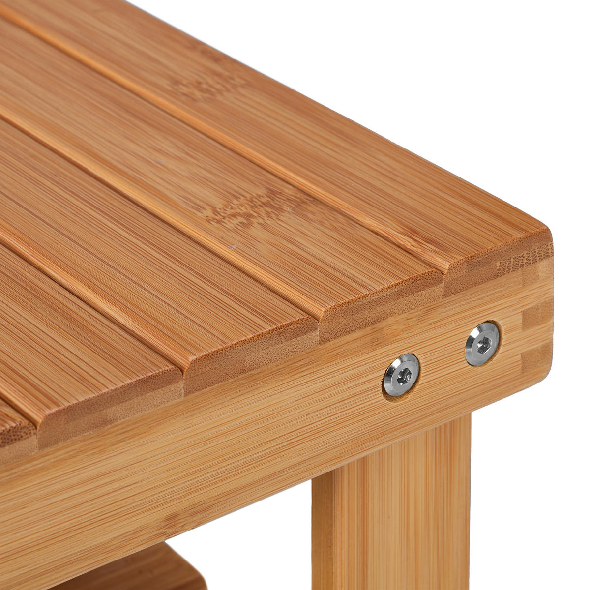 BADHOCKER - Hellbraun, Holz (27/26/22.5cm) - Relaxdays