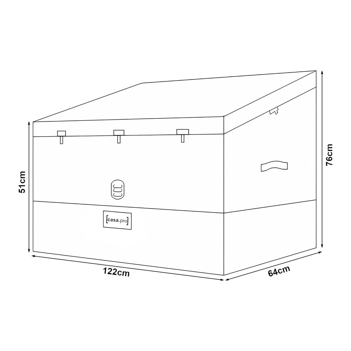 AUFBEWAHRUNGSBOX Alanno - Schwarz/Grün, Textil/Metall (122/76/64cm) - casa.pro