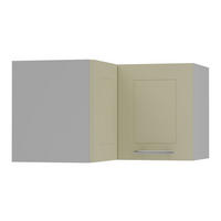ECKHÄNGESCHRANK Kvantum W12/60/36 Vanille Matt / Grau Matt 60 / 60 / 36cm - Creme/Grau, Holz/Holzwerkstoff (60/36/60cm) - Feldmann-Wohnen