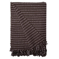 DECKE Straight 130x180 cm, 100% Baumwolle, Braun - Braun, Textil (130/180cm) - Au Maison