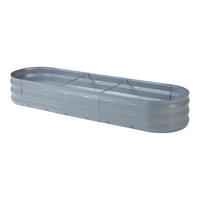 PFLANZBEET Alfedena - Anthrazit, Metall (171/25/50cm) - casa.pro
