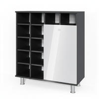 BADSCHRANK Fynn Weiß Hochglanz 78.4 x 91.6 cm - Weiß Hochglanz, Holzwerkstoff (78.4/91.6/34cm) - Vicco